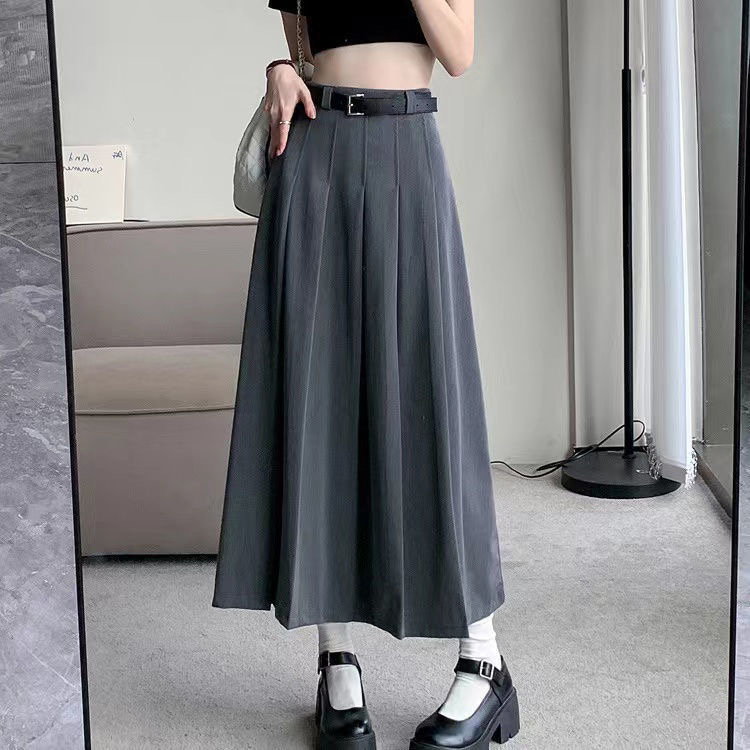 Chân váy midi dáng dài lưng cao V0006