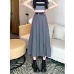 Chân váy midi dáng dài lưng cao V0006