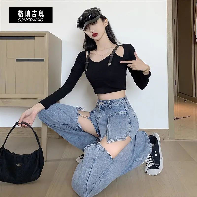 Quần jeans nữ mặc được 2 dáng Q0005