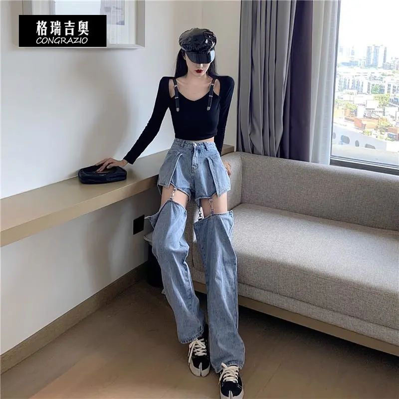 Quần jeans nữ mặc được 2 dáng Q0005