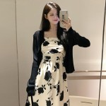Set váy hoa kèm cardigan khoác ngoài SN0021
